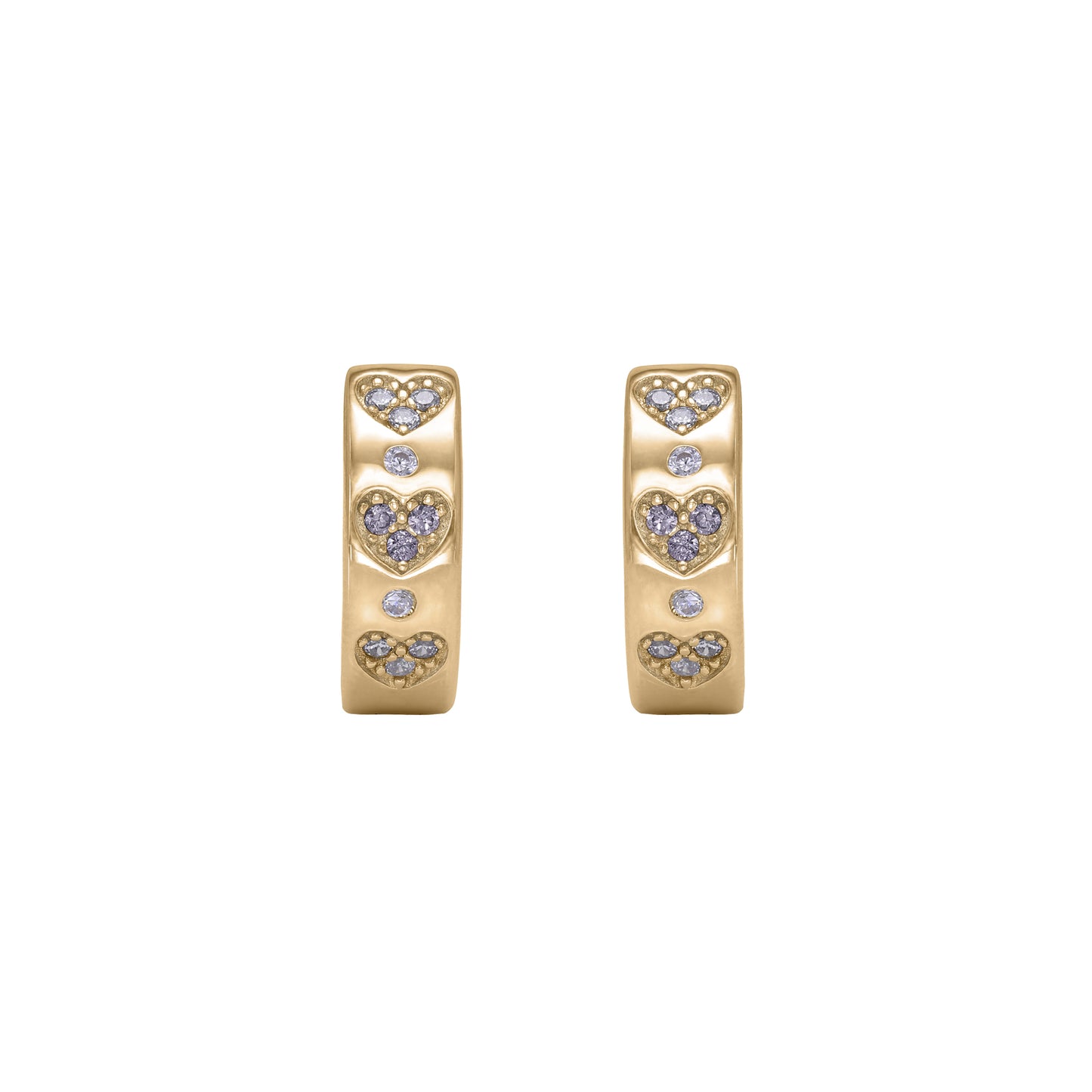 Lila Love Loop Diamond CZ Huggies