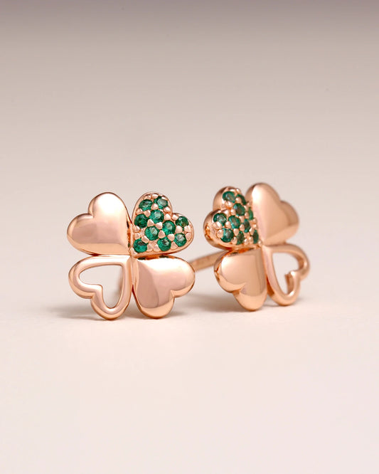 Felicity Clover CZ Diamond Studs