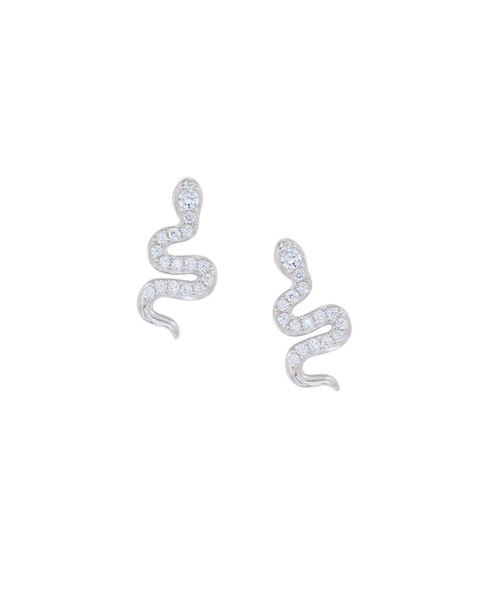 Ivy Serpent CZ Diamond Ear Studs