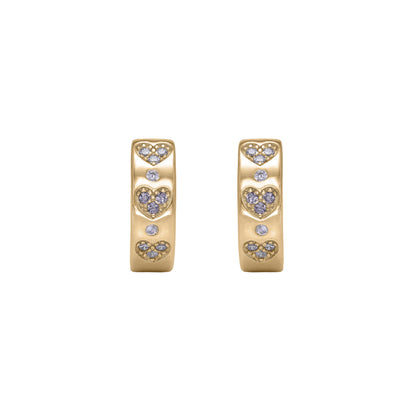 Lila Love Loop Diamond CZ Huggies