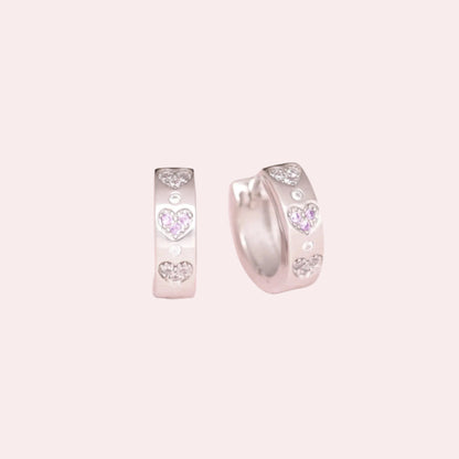 Lila Love Loop Diamond CZ Huggies
