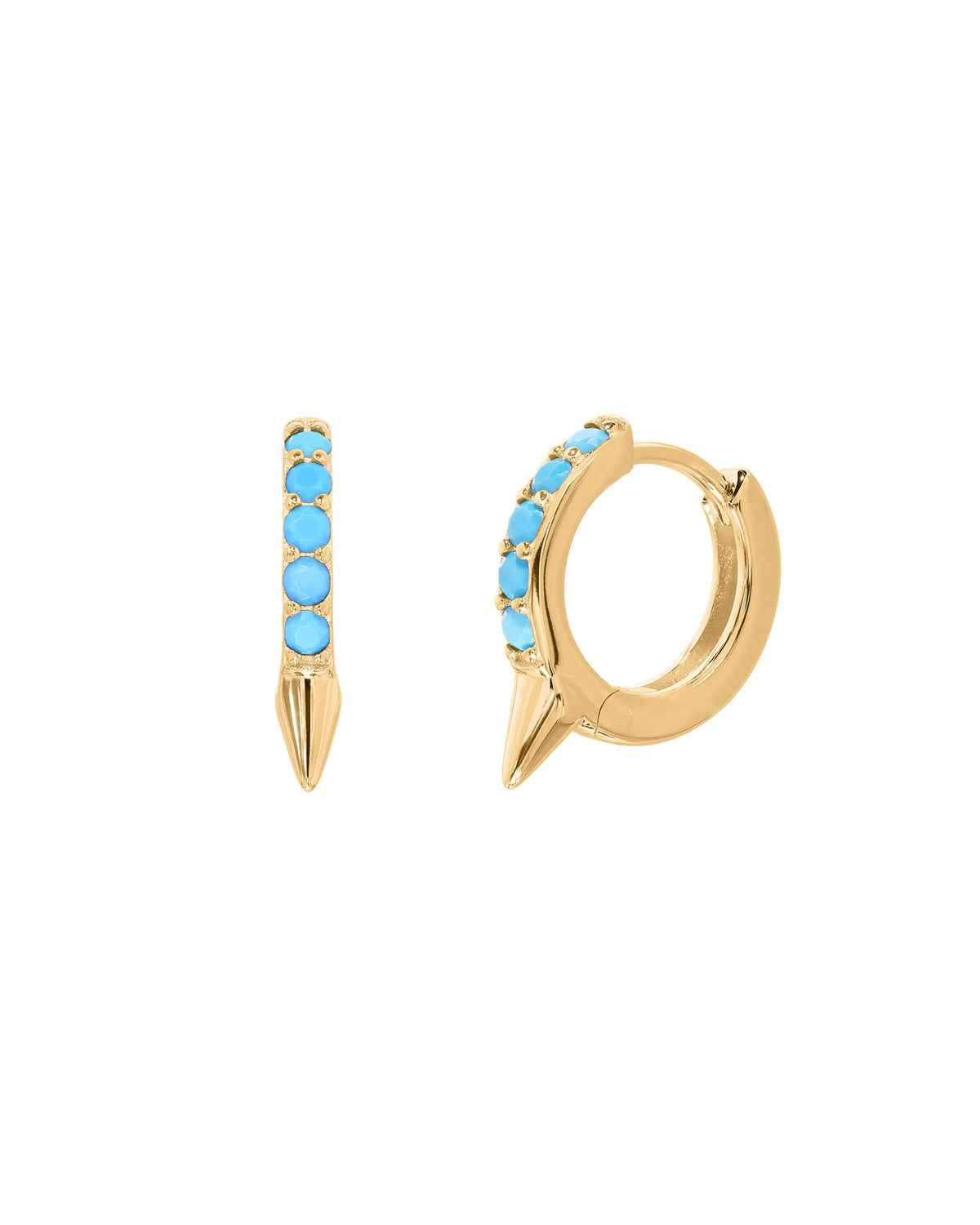 Ace Spike Turquoise Huggies