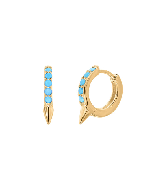 Ace Spike Turquoise Huggies