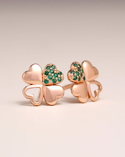 Felicity Clover CZ Diamond Studs