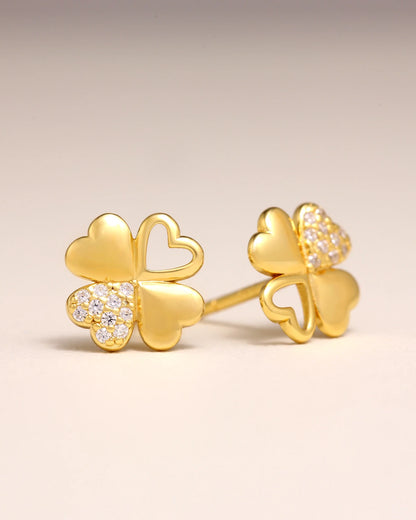 Felicity Clover CZ Diamond Studs