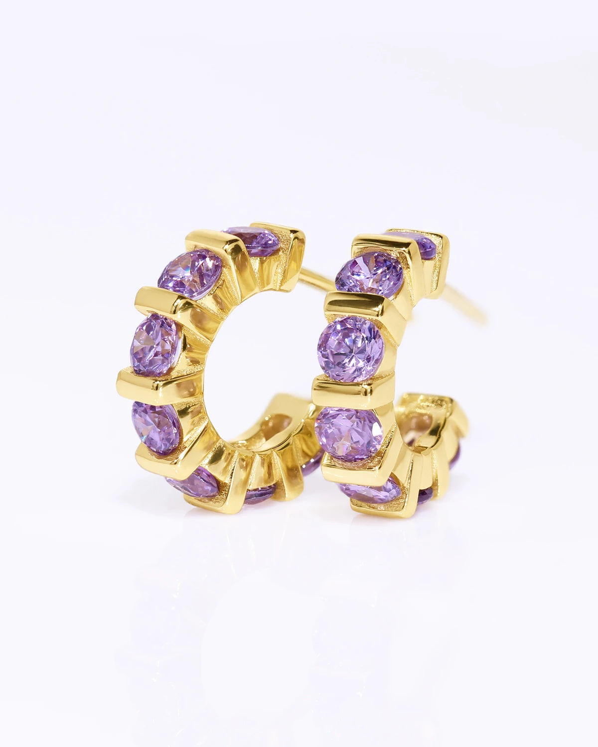 Hilda Luxe CZ Diamonds Classic Hoops