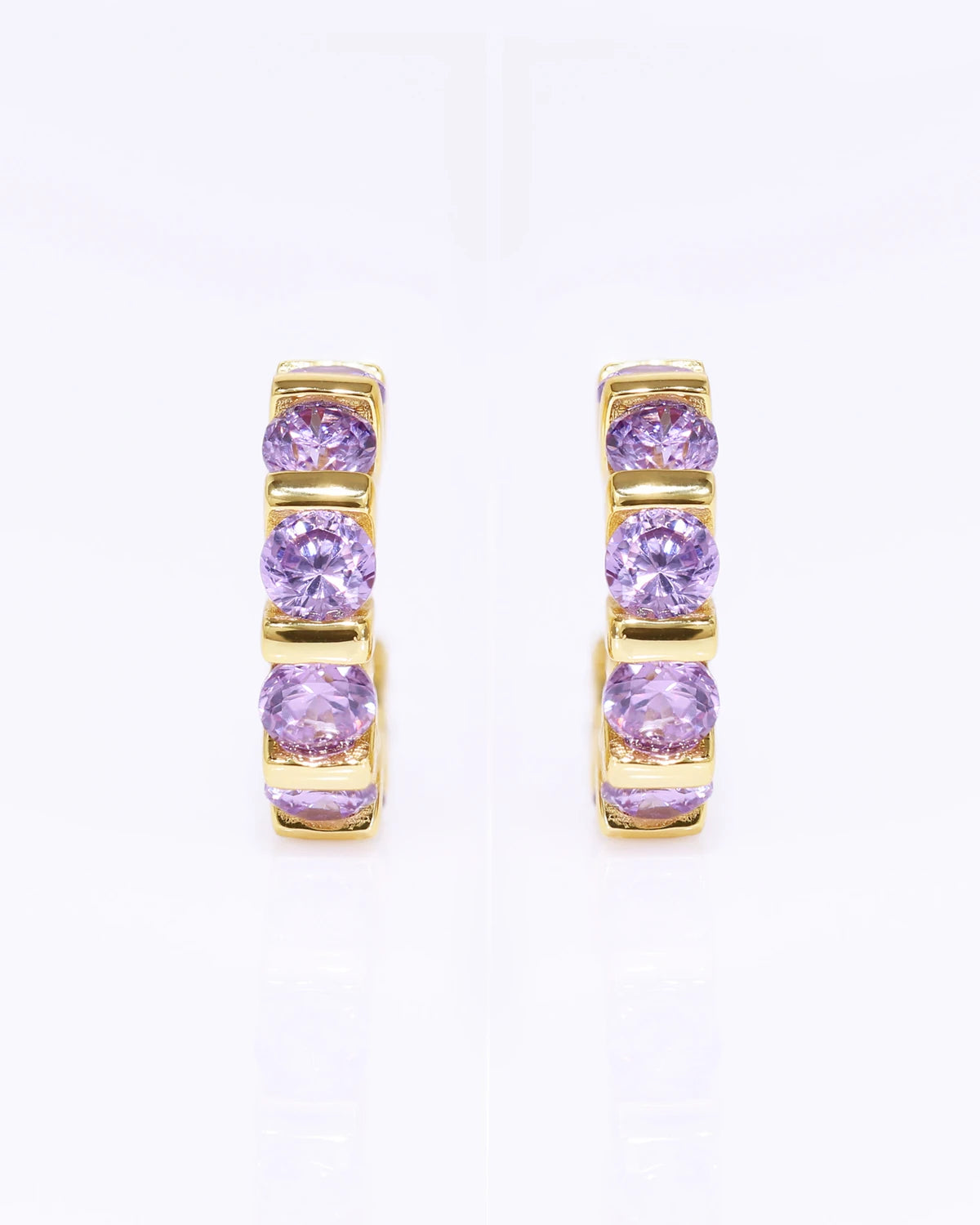 Hilda Luxe CZ Diamonds Classic Hoops