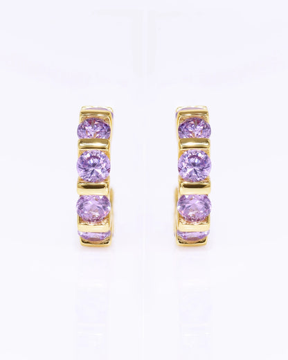 Hilda Luxe CZ Diamonds Classic Hoops