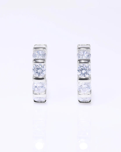 Hilda Luxe CZ Diamonds Classic Hoops