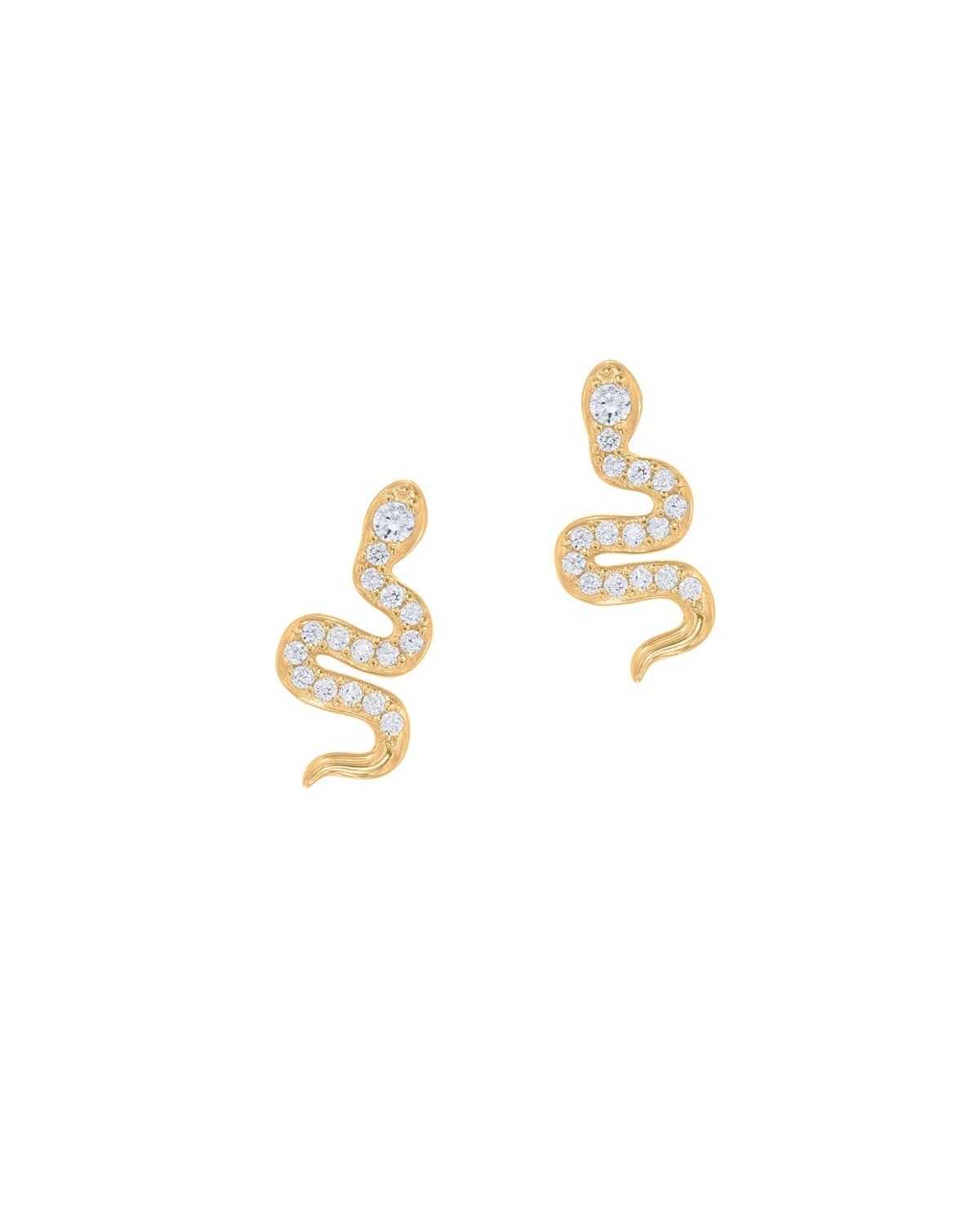 Ivy Serpent CZ Diamond Ear Studs